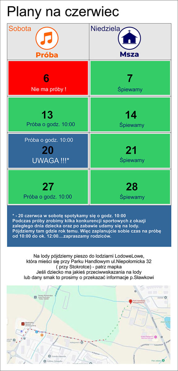 Plan na czerwiec