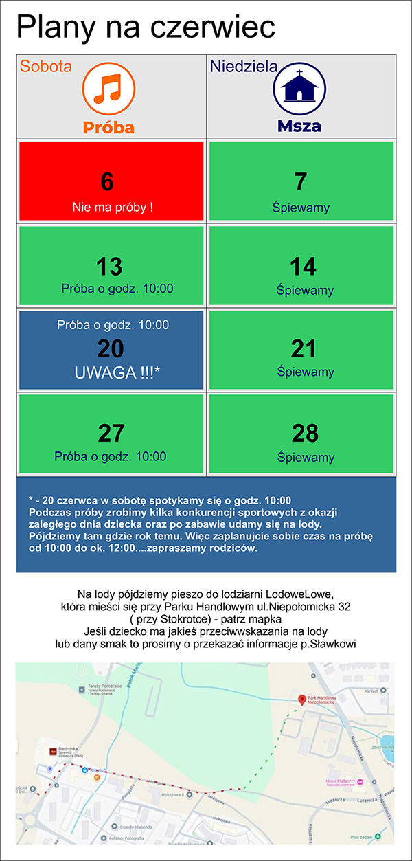 Plan na czerwiec